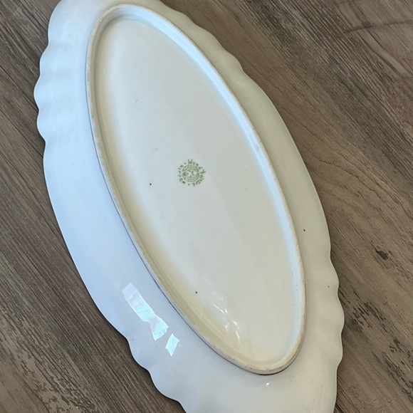 Vintage Ceramic Serving Plate Dish with Celery Design by Nippon Japan - Picture 6 of 9